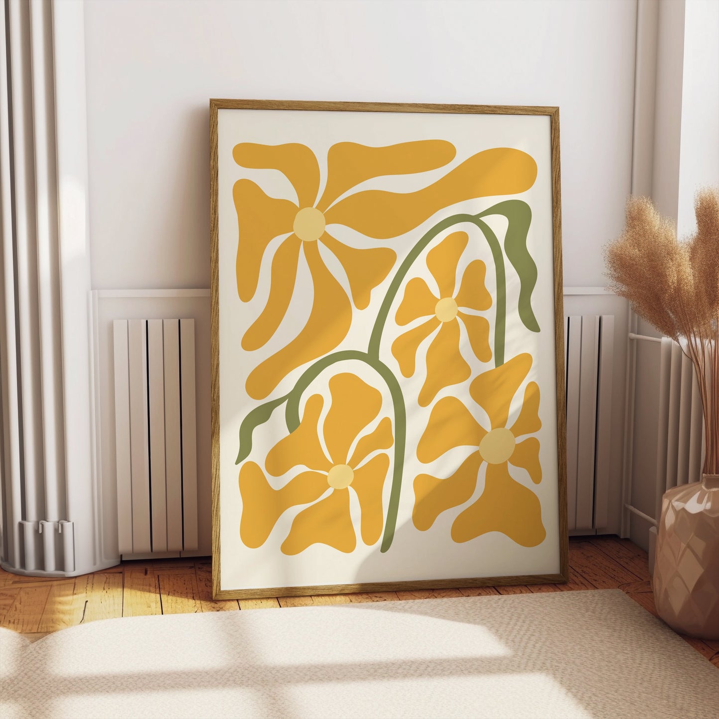 Premium Poster of Retro Style Floral Art Design Posters