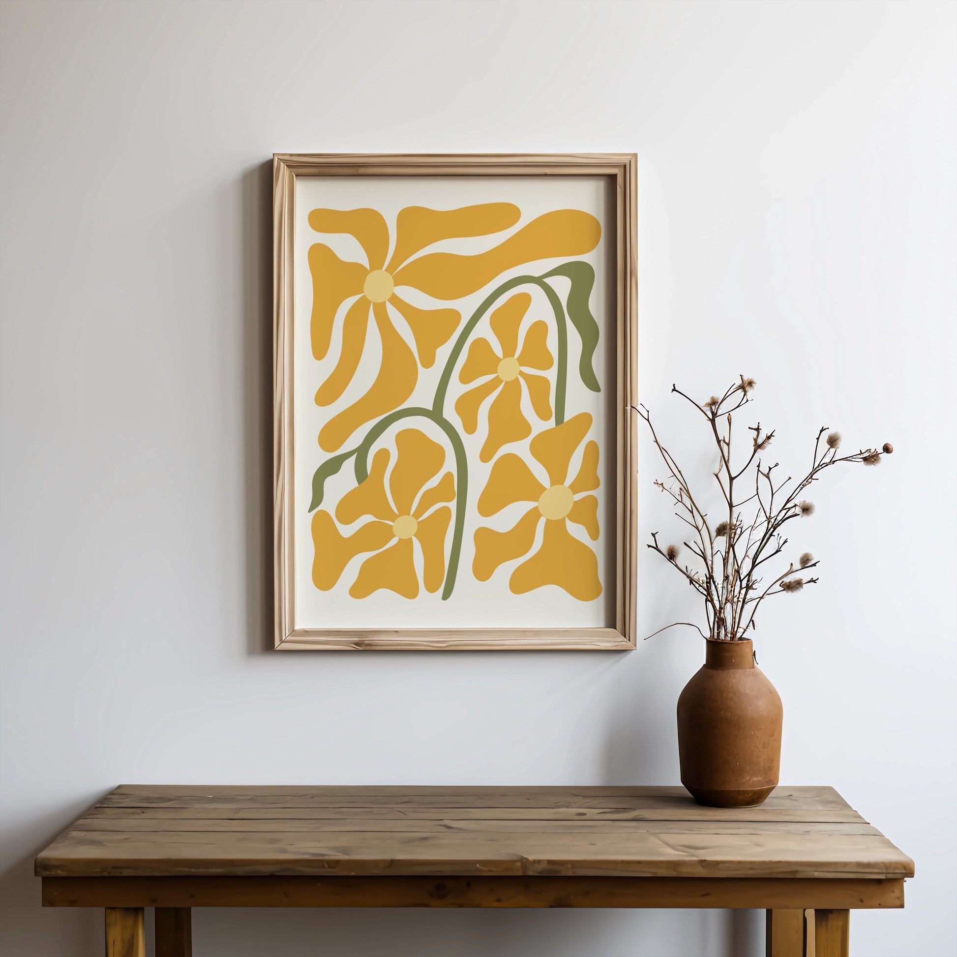 Premium Poster of Retro Style Floral Art Design Posters