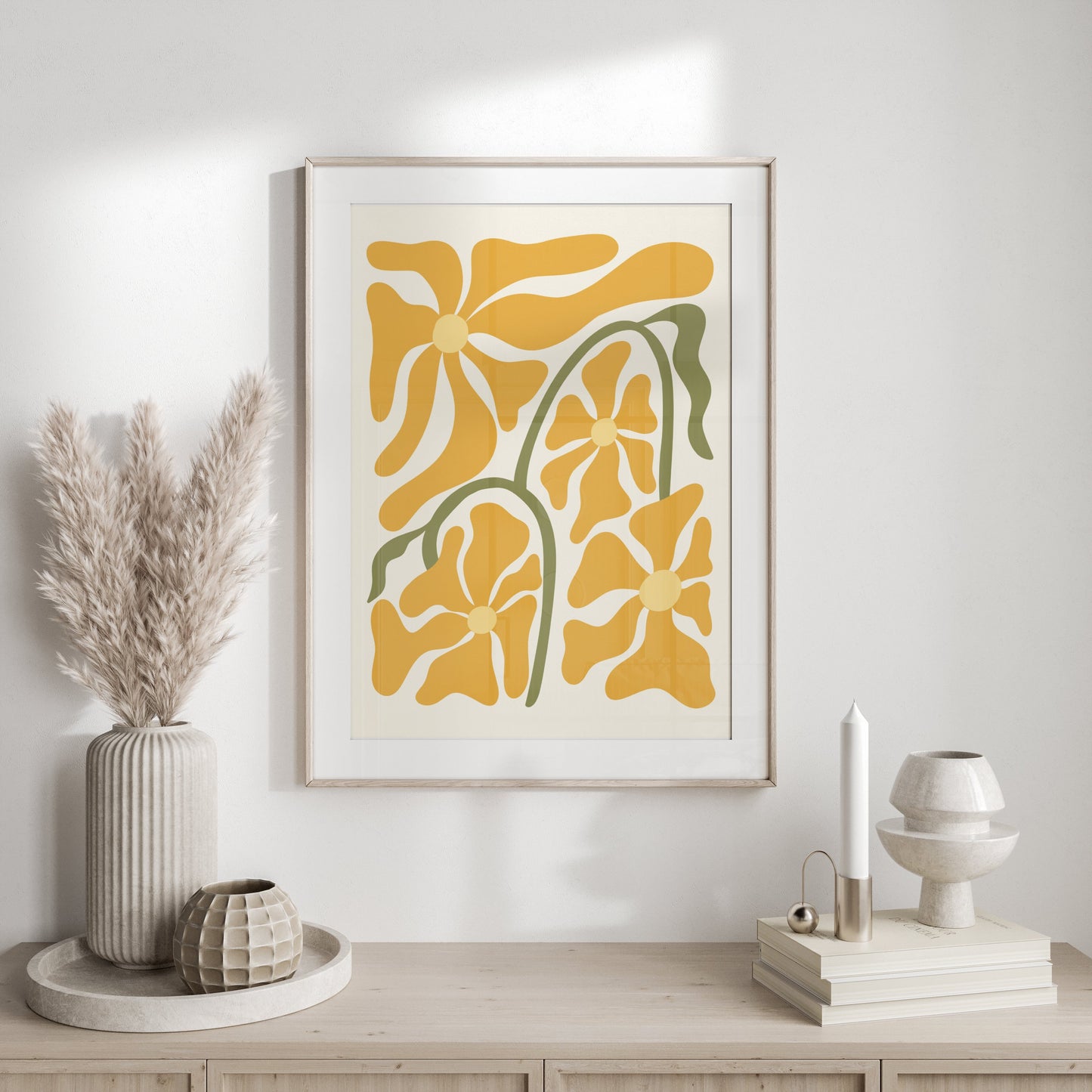 Premium Poster of Retro Style Floral Art Design Posters