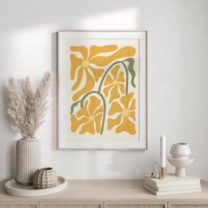 Premium Poster of Retro Style Floral Art Design Posters