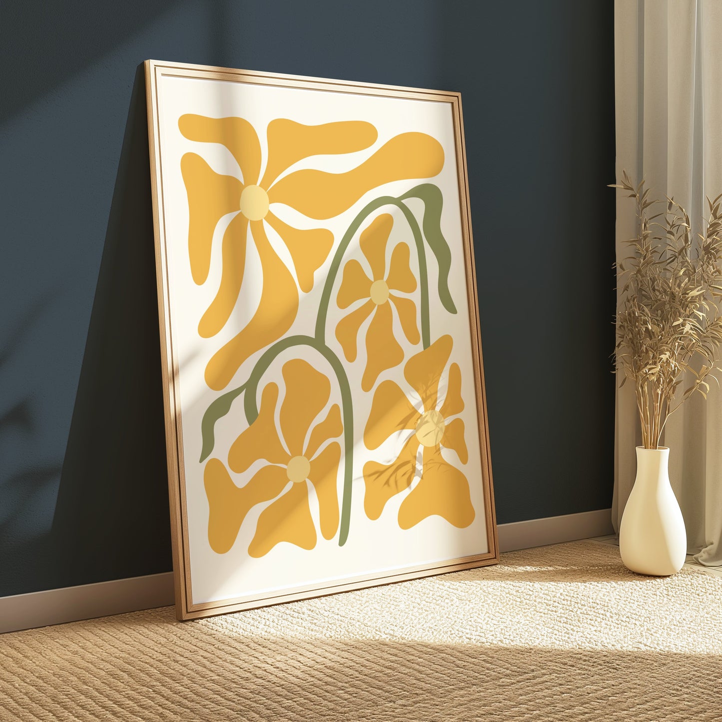 Premium Poster of Retro Style Floral Art Design Posters