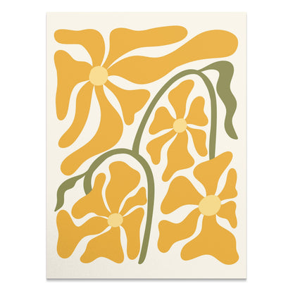 Premium Poster of Retro Style Floral Art Design Posters