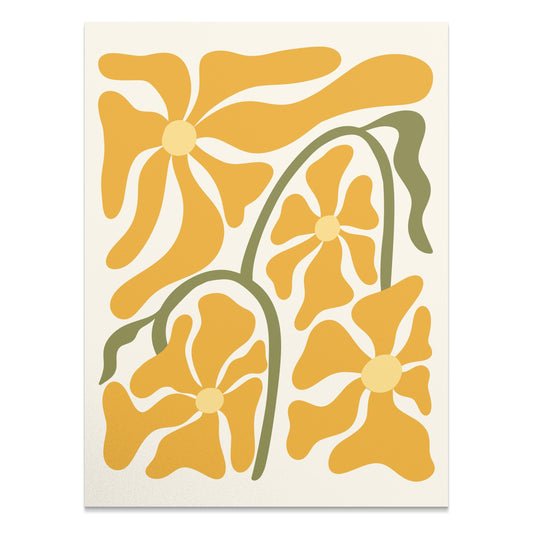 Premium Poster of Retro Style Floral Art Design Posters