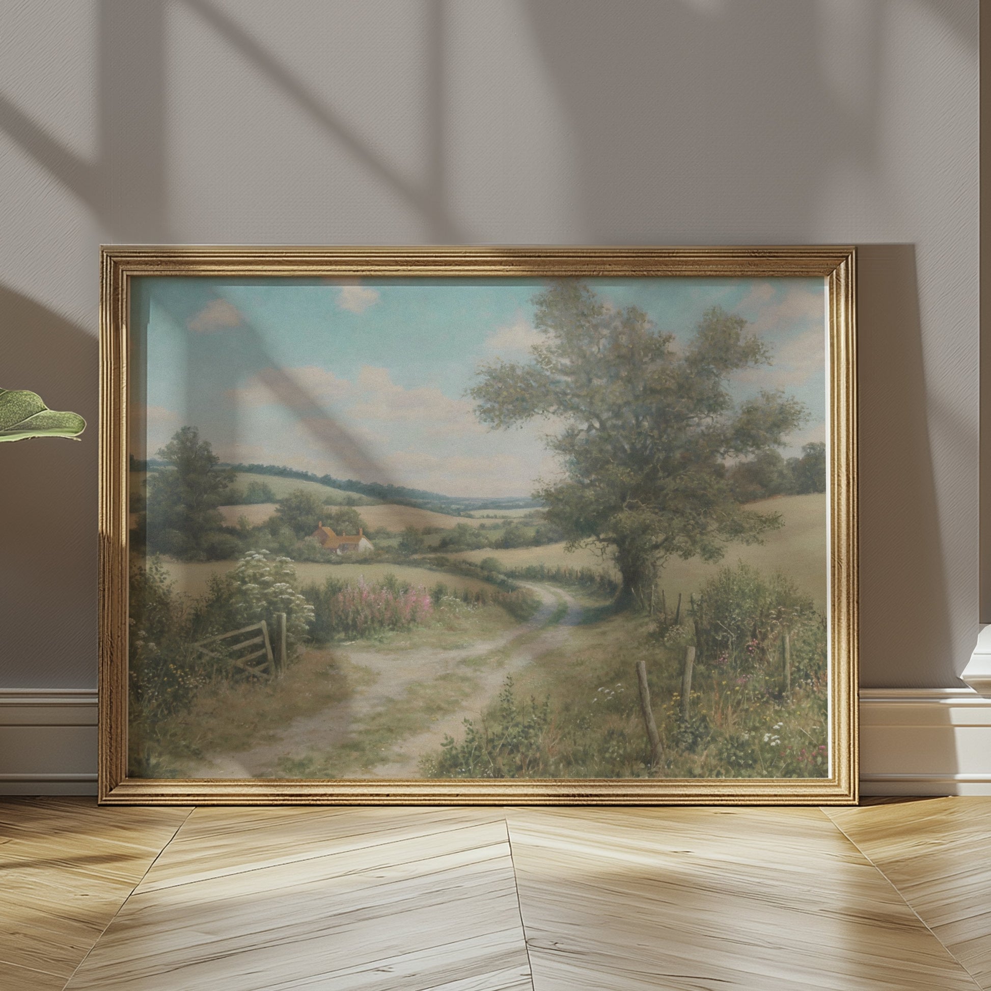 Premium Poster of Road Leading to Countryside Scenery Posters