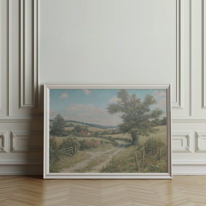 Premium Poster of Road Leading to Countryside Scenery Posters