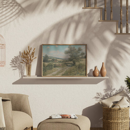 Premium Poster of Road Leading to Countryside Scenery Posters