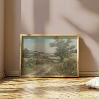 Premium Poster of Road Leading to Countryside Scenery Posters