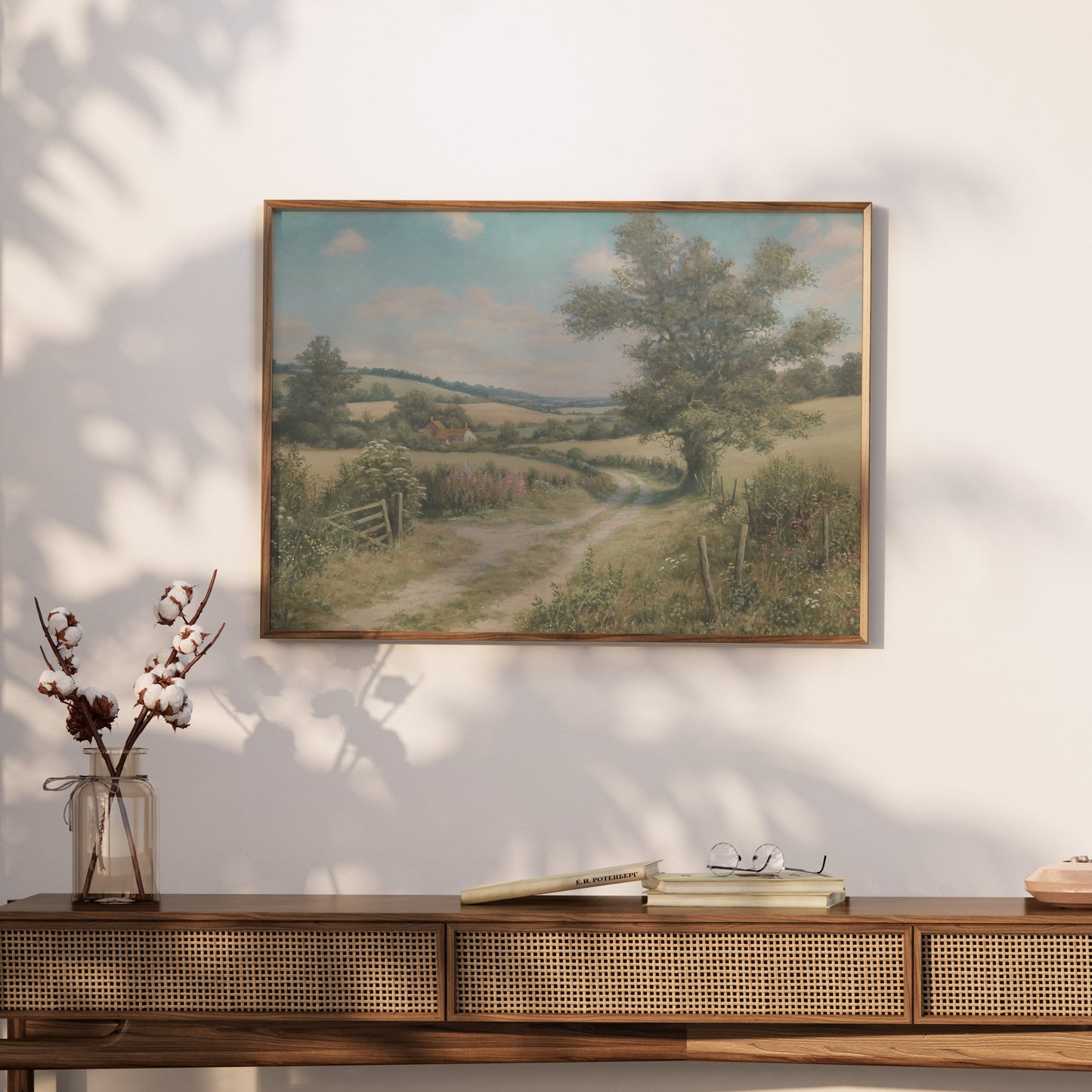 Premium Poster of Road Leading to Countryside Scenery Posters