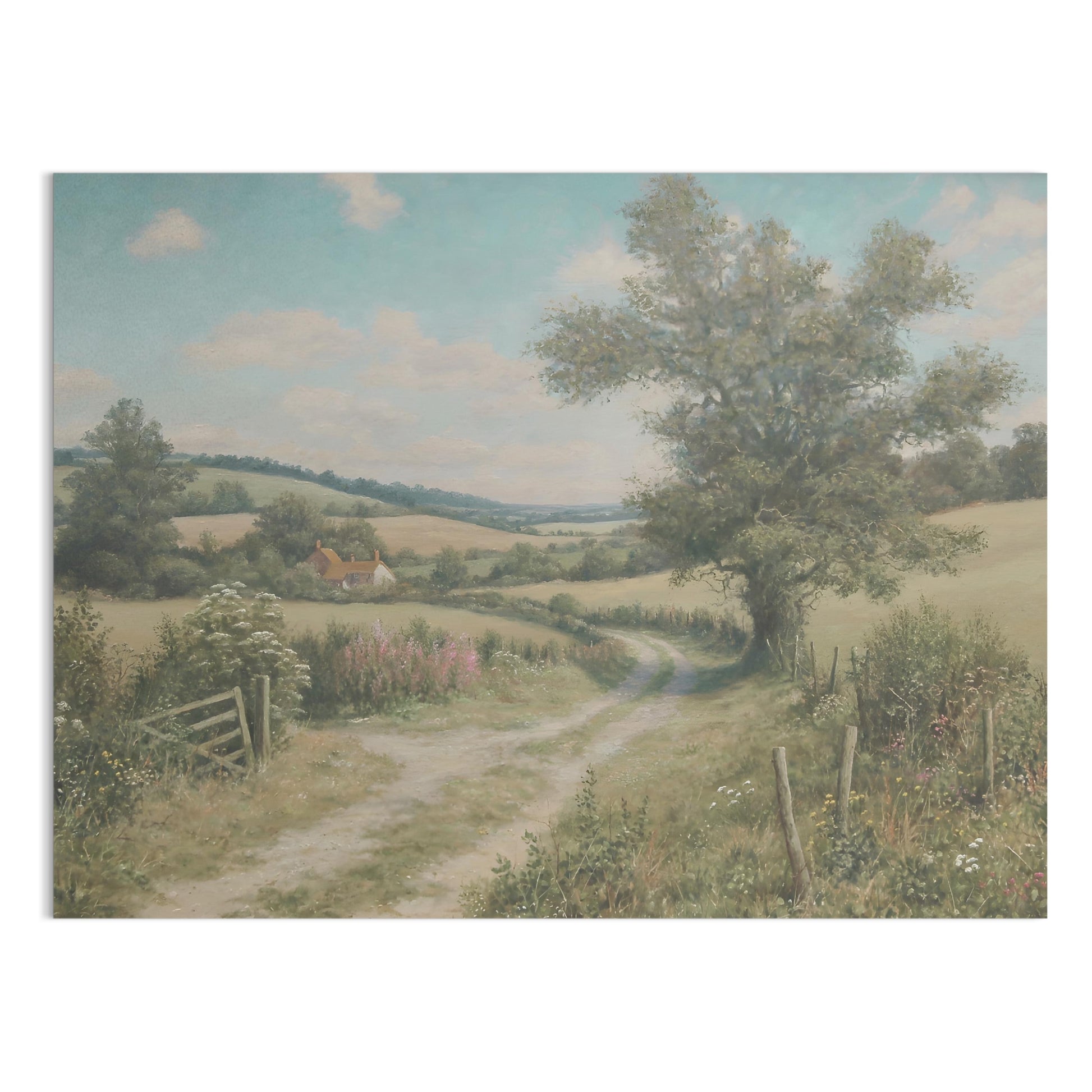 Premium Poster of Road Leading to Countryside Scenery Posters