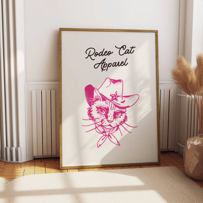 Premium Poster of Rodeo Cat Apparel for Cool Posters