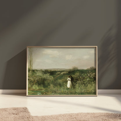 Premium Poster of Romantic Landscape with Couples in Greenery Posters