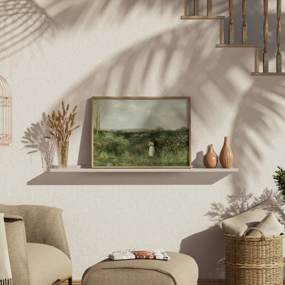 Premium Poster of Romantic Landscape with Couples in Greenery Posters