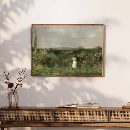 Premium Poster of Romantic Landscape with Couples in Greenery Posters