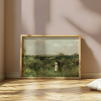 Premium Poster of Romantic Landscape with Couples in Greenery Posters
