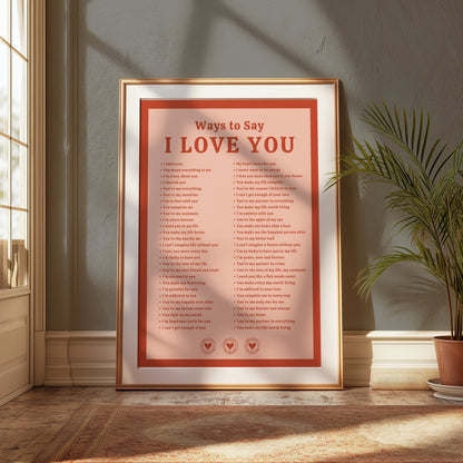 Premium Poster of Romantic Ways to Say I Love You Posters