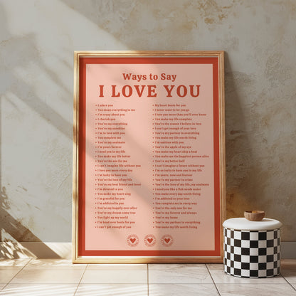 Premium Poster of Romantic Ways to Say I Love You Posters