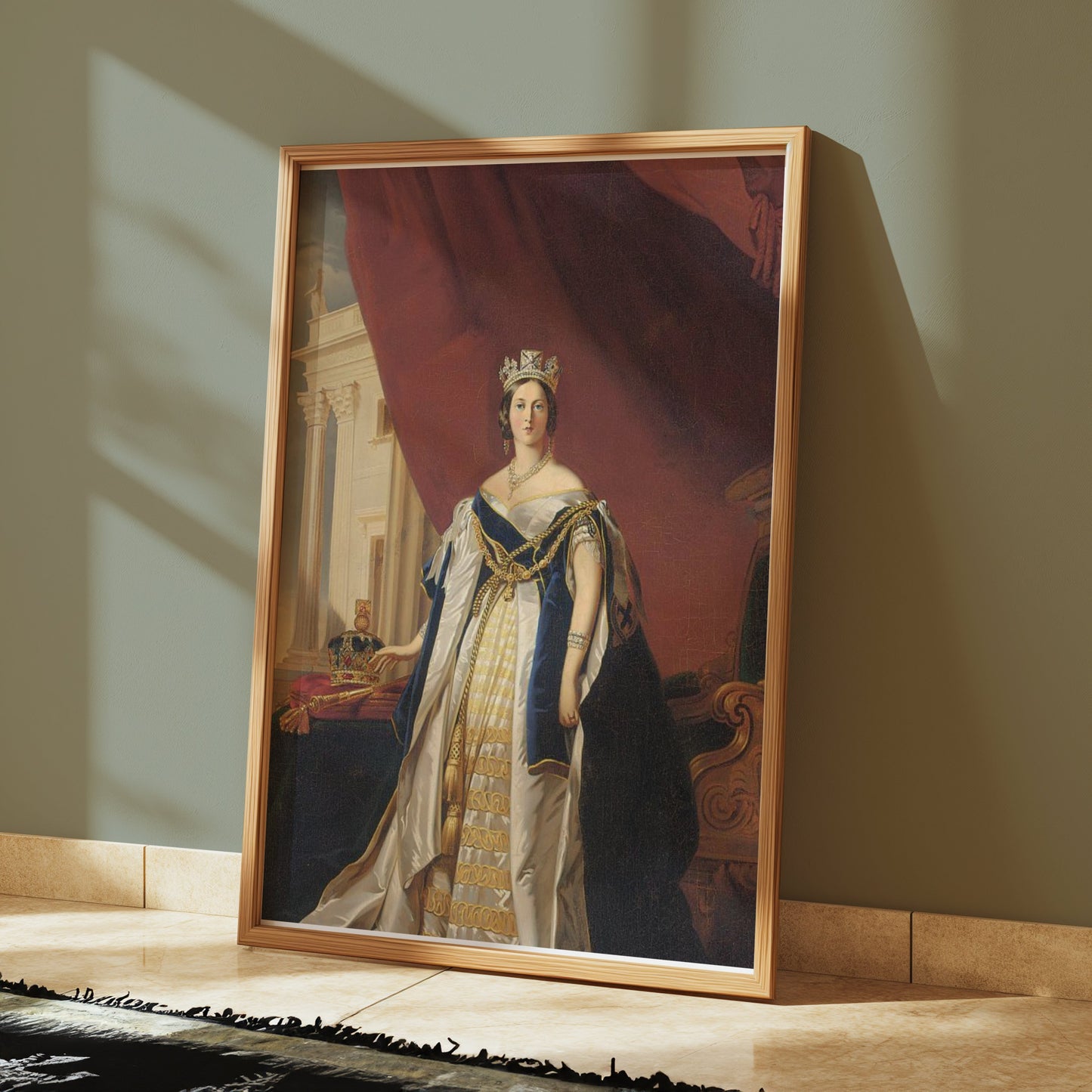 Premium Poster of Royal Portrait of a Queen in Elegant Historical Dress Posters