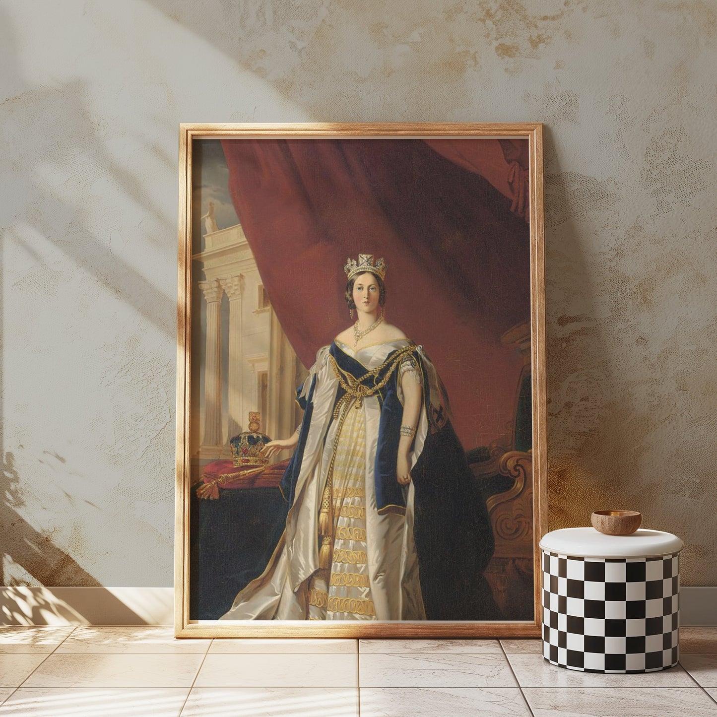 Premium Poster of Royal Portrait of a Queen in Elegant Historical Dress Posters