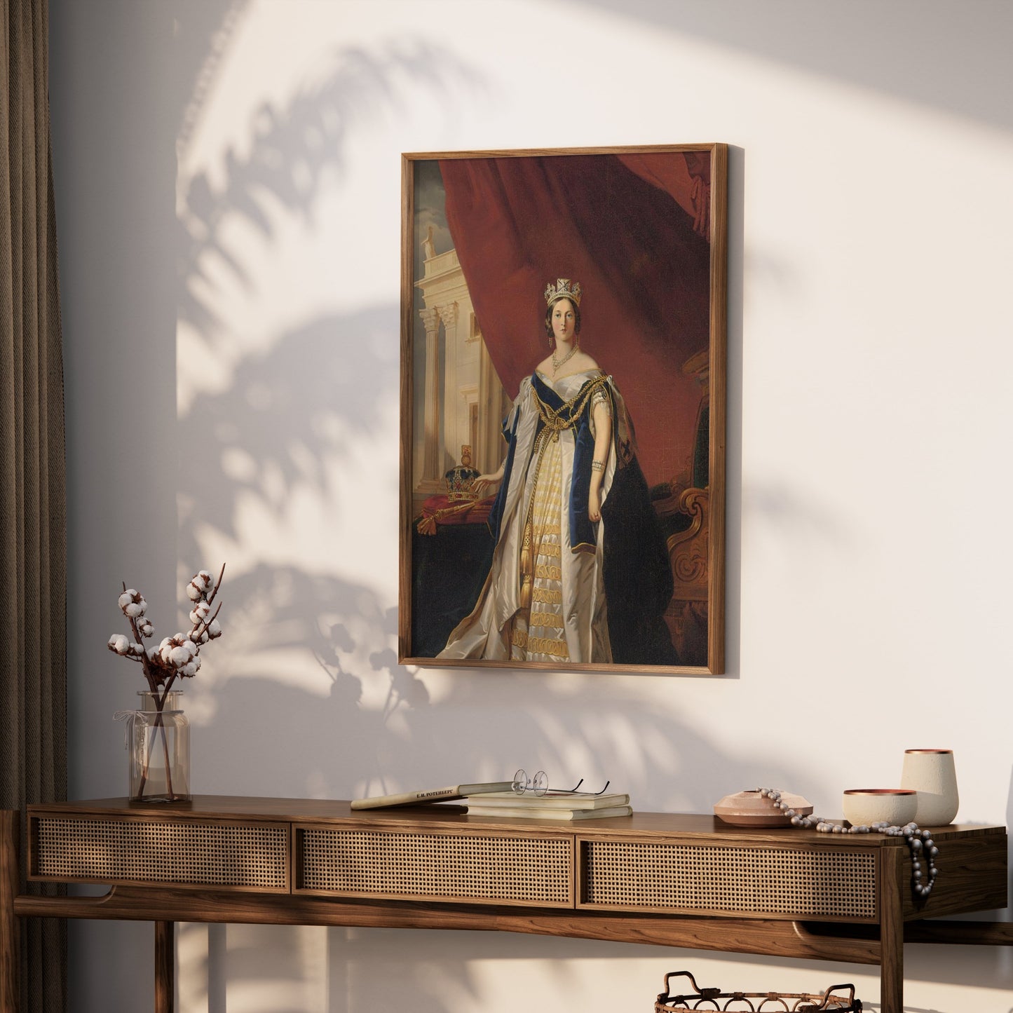 Premium Poster of Royal Portrait of a Queen in Elegant Historical Dress Posters