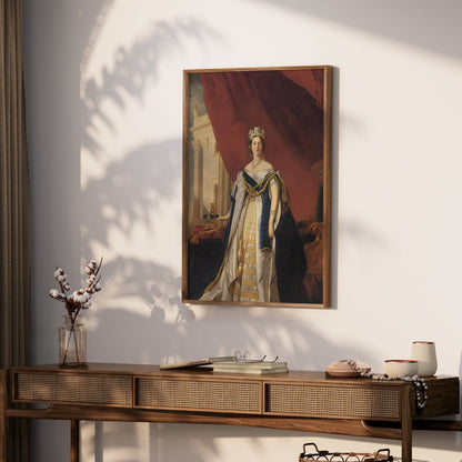 Premium Poster of Royal Portrait of a Queen in Elegant Historical Dress Posters