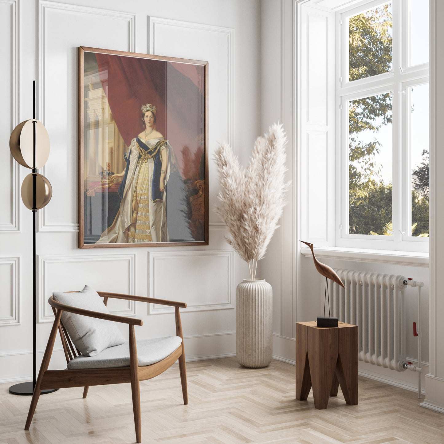 Premium Poster of Royal Portrait of a Queen in Elegant Historical Dress Posters