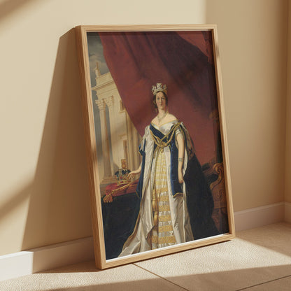 Premium Poster of Royal Portrait of a Queen in Elegant Historical Dress Posters