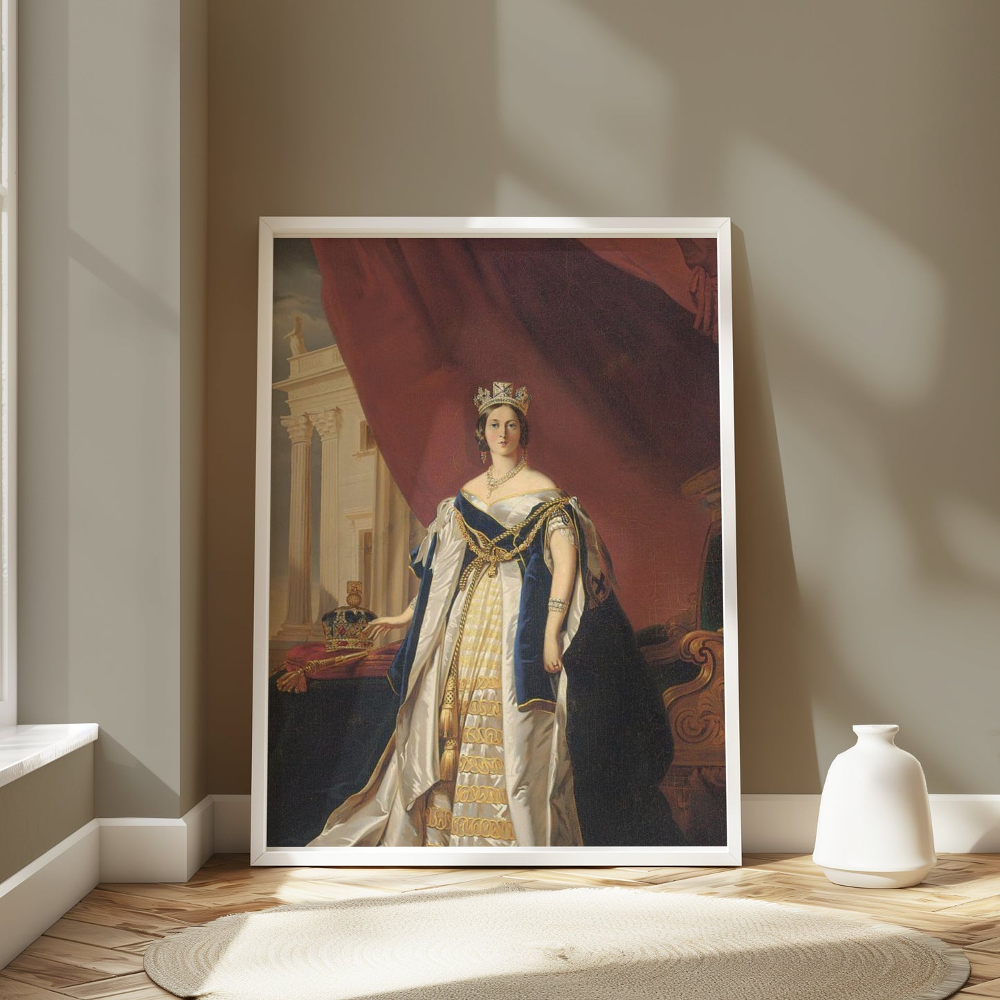 Premium Poster of Royal Portrait of a Queen in Elegant Historical Dress Posters