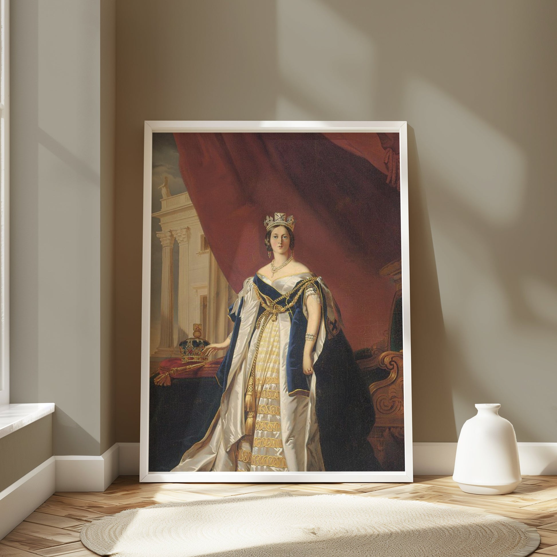 Premium Poster of Royal Portrait of a Queen in Elegant Historical Dress Posters