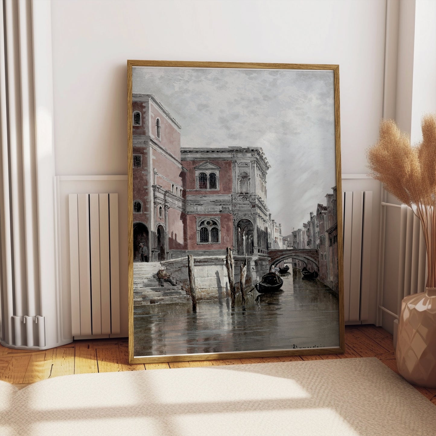 Premium Poster of Scenic Architectural Water Canal Wall Decor Posters