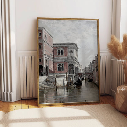 Premium Poster of Scenic Architectural Water Canal Wall Decor Posters