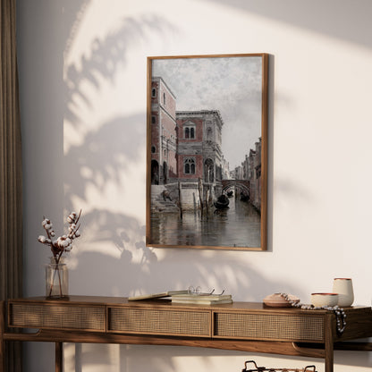 Premium Poster of Scenic Architectural Water Canal Wall Decor Posters