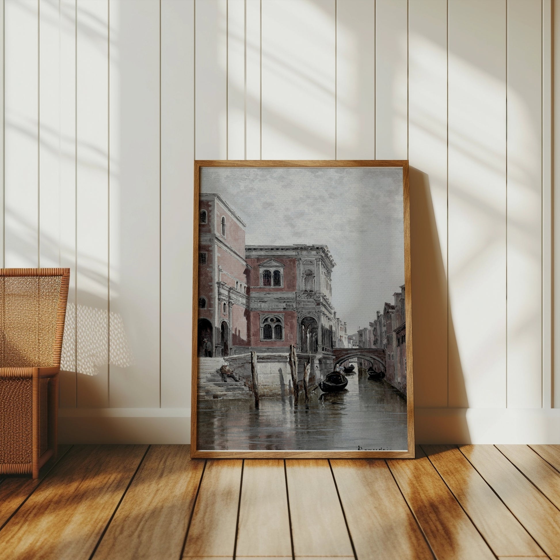 Premium Poster of Scenic Architectural Water Canal Wall Decor Posters