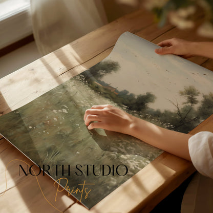 Premium Poster of Scenic Countryside Landscape Wall Art for Home Decor Posters