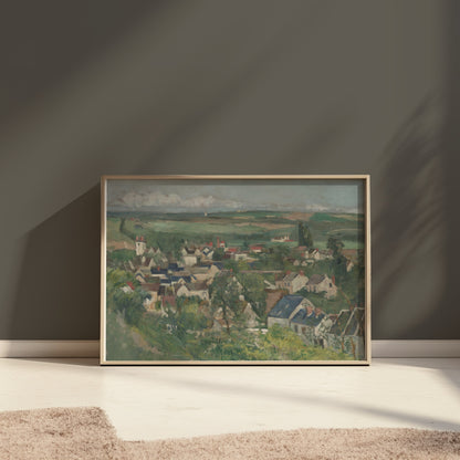 Premium Poster of Scenic Countryside Village Landscape Art Prints Posters
