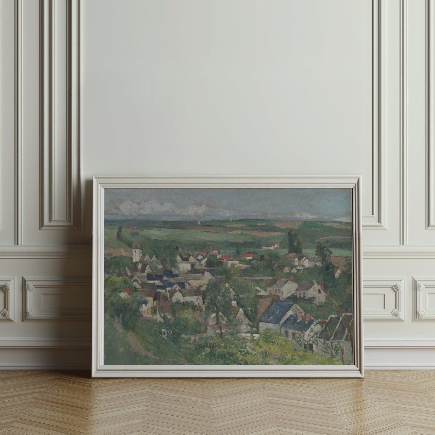Premium Poster of Scenic Countryside Village Landscape Art Prints Posters