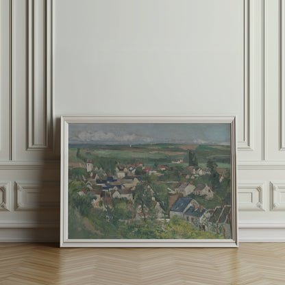 Premium Poster of Scenic Countryside Village Landscape Art Prints Posters