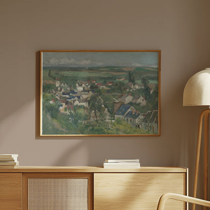 Premium Poster of Scenic Countryside Village Landscape Art Prints Posters