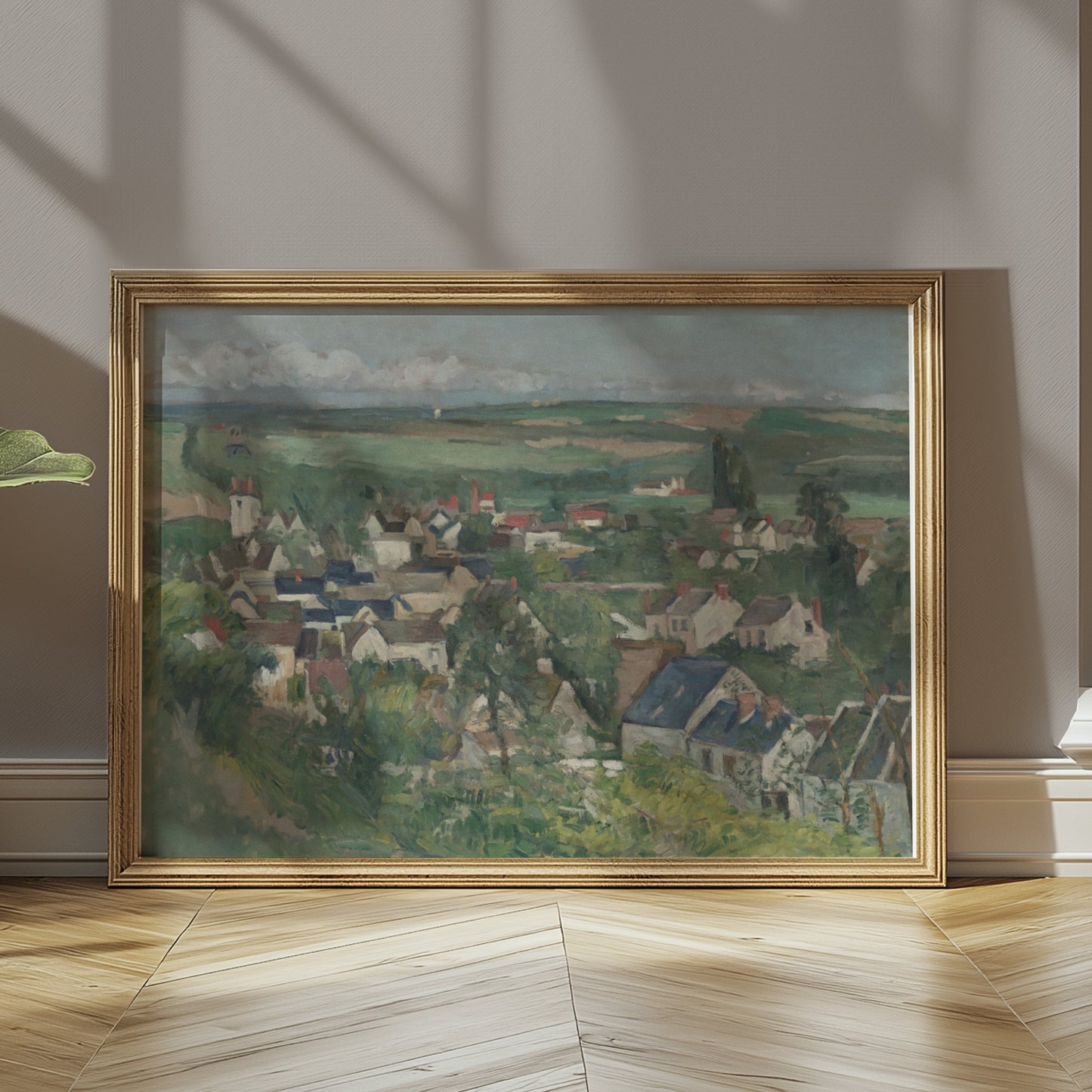 Premium Poster of Scenic Countryside Village Landscape Art Prints Posters
