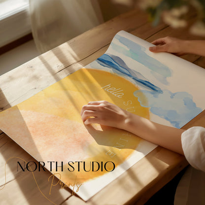 Premium Poster of Scenic Hello Sunshine Horizon Landscape Posters