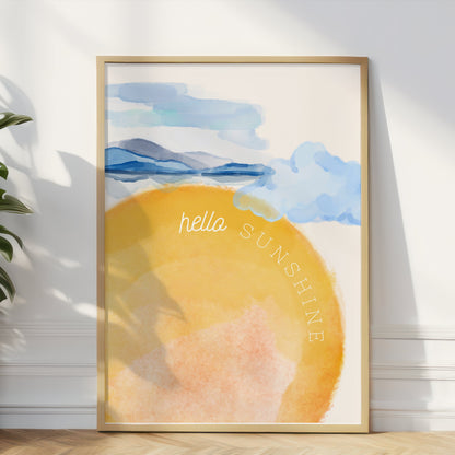 Premium Poster of Scenic Hello Sunshine Horizon Landscape Posters