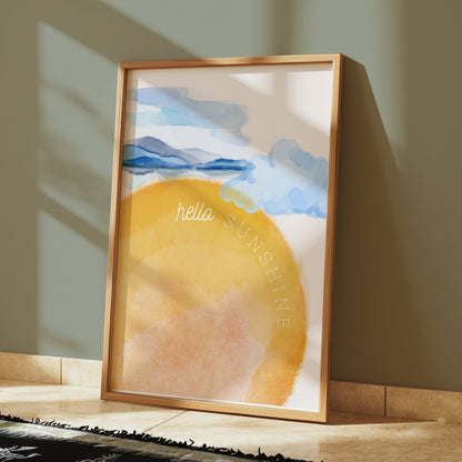 Premium Poster of Scenic Hello Sunshine Horizon Landscape Posters
