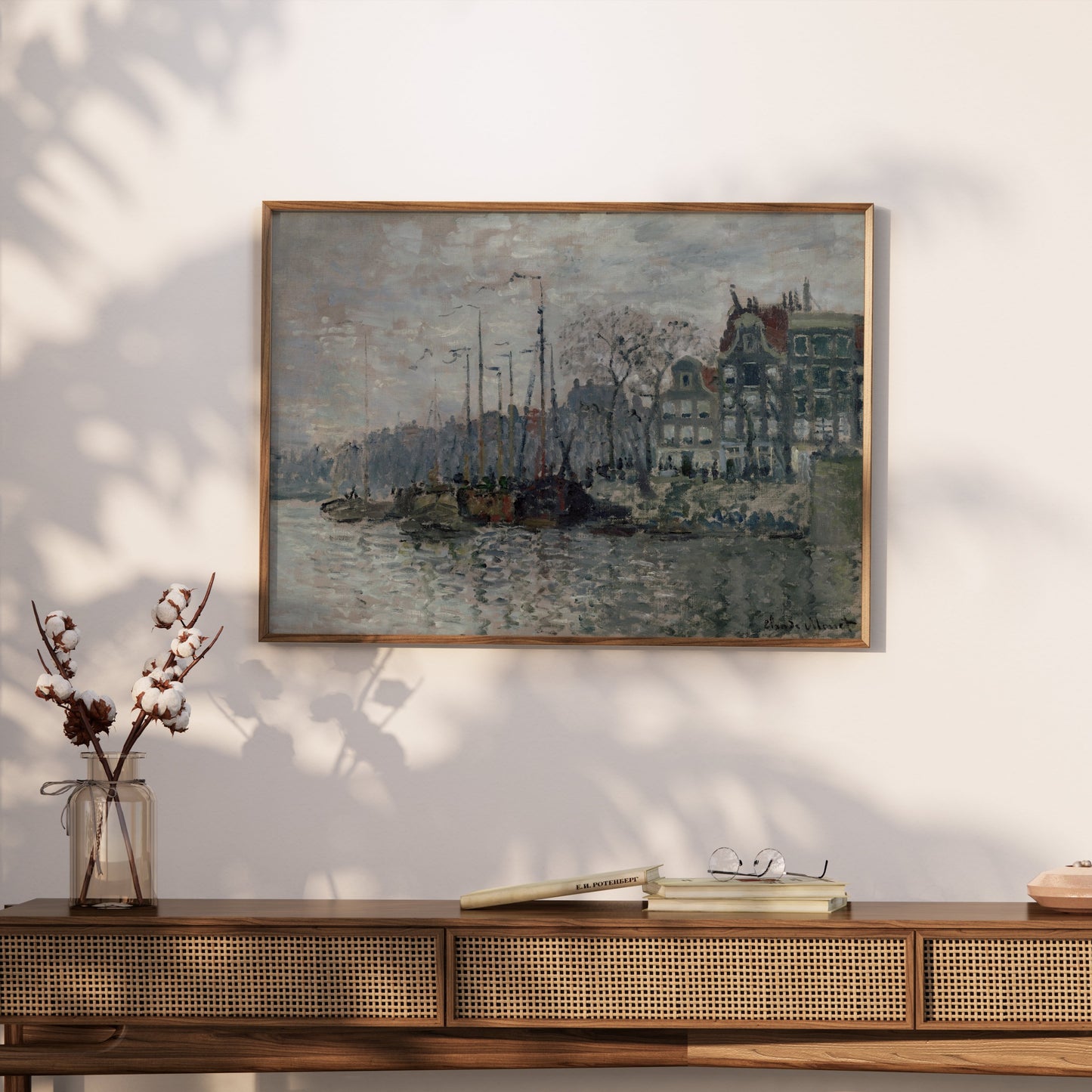 Premium Poster of Scenic Riverfront Urban Landscape Art Posters