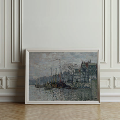 Premium Poster of Scenic Riverfront Urban Landscape Art Posters
