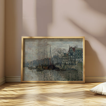 Premium Poster of Scenic Riverfront Urban Landscape Art Posters