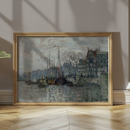 Premium Poster of Scenic Riverfront Urban Landscape Art Posters