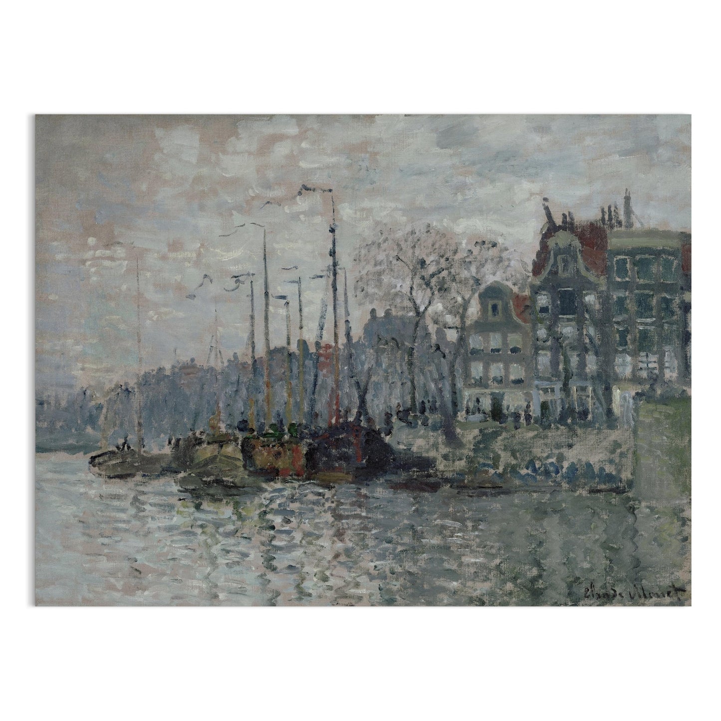 Premium Poster of Scenic Riverfront Urban Landscape Art Posters