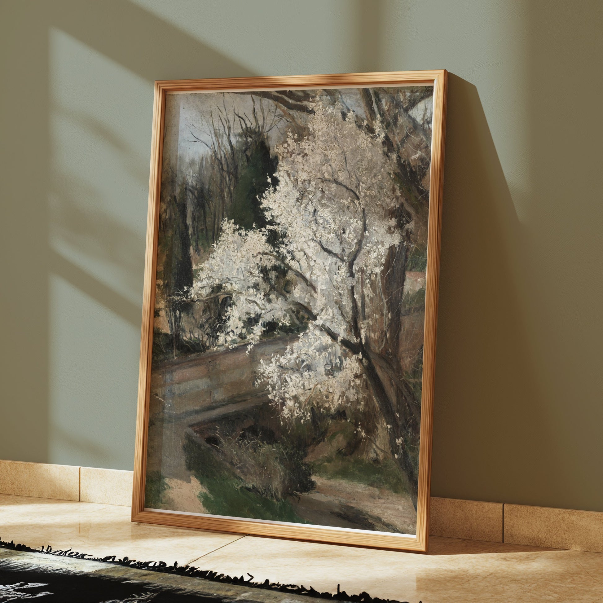 Premium Poster of Scenic Spring Flowering Tree Landscape Posters