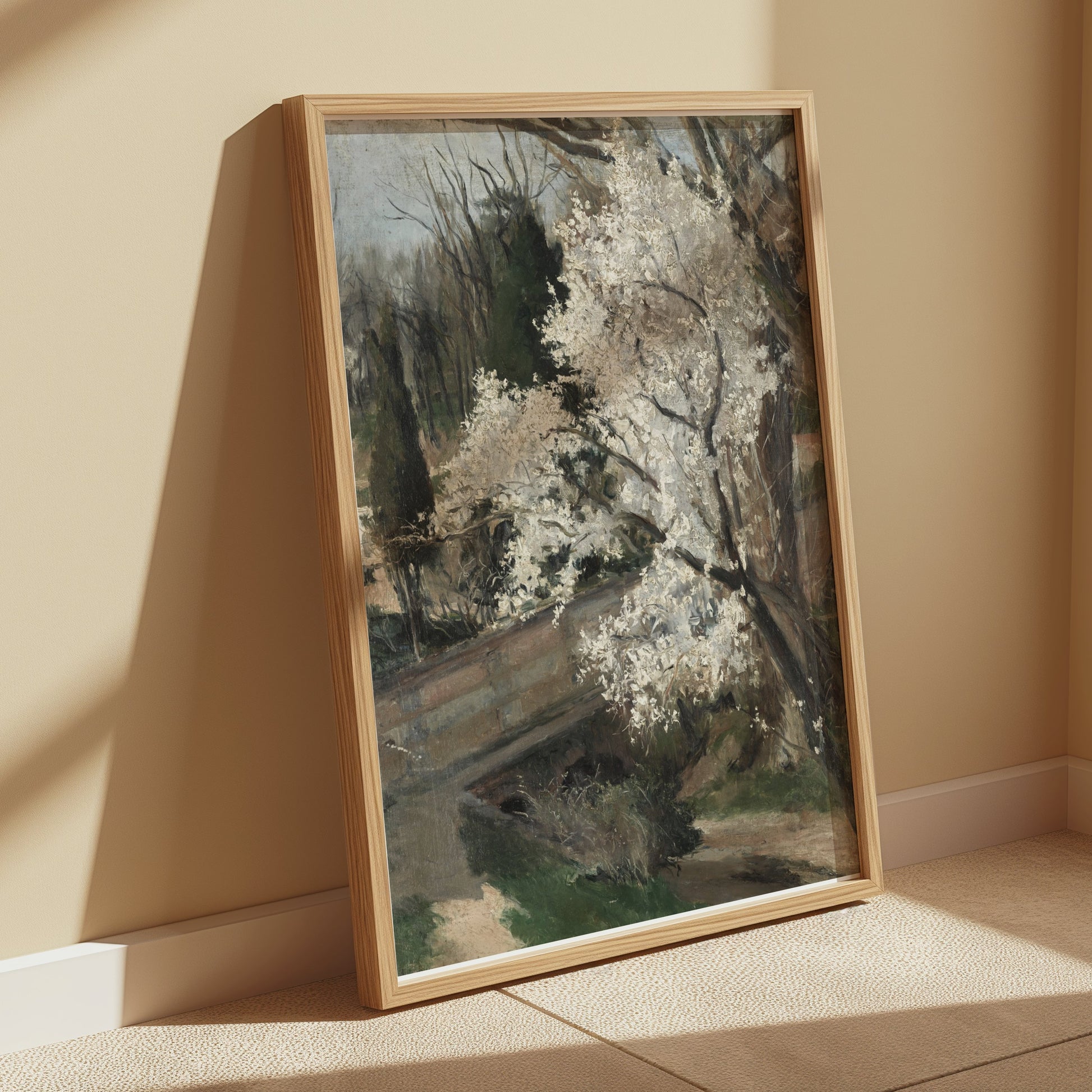 Premium Poster of Scenic Spring Flowering Tree Landscape Posters