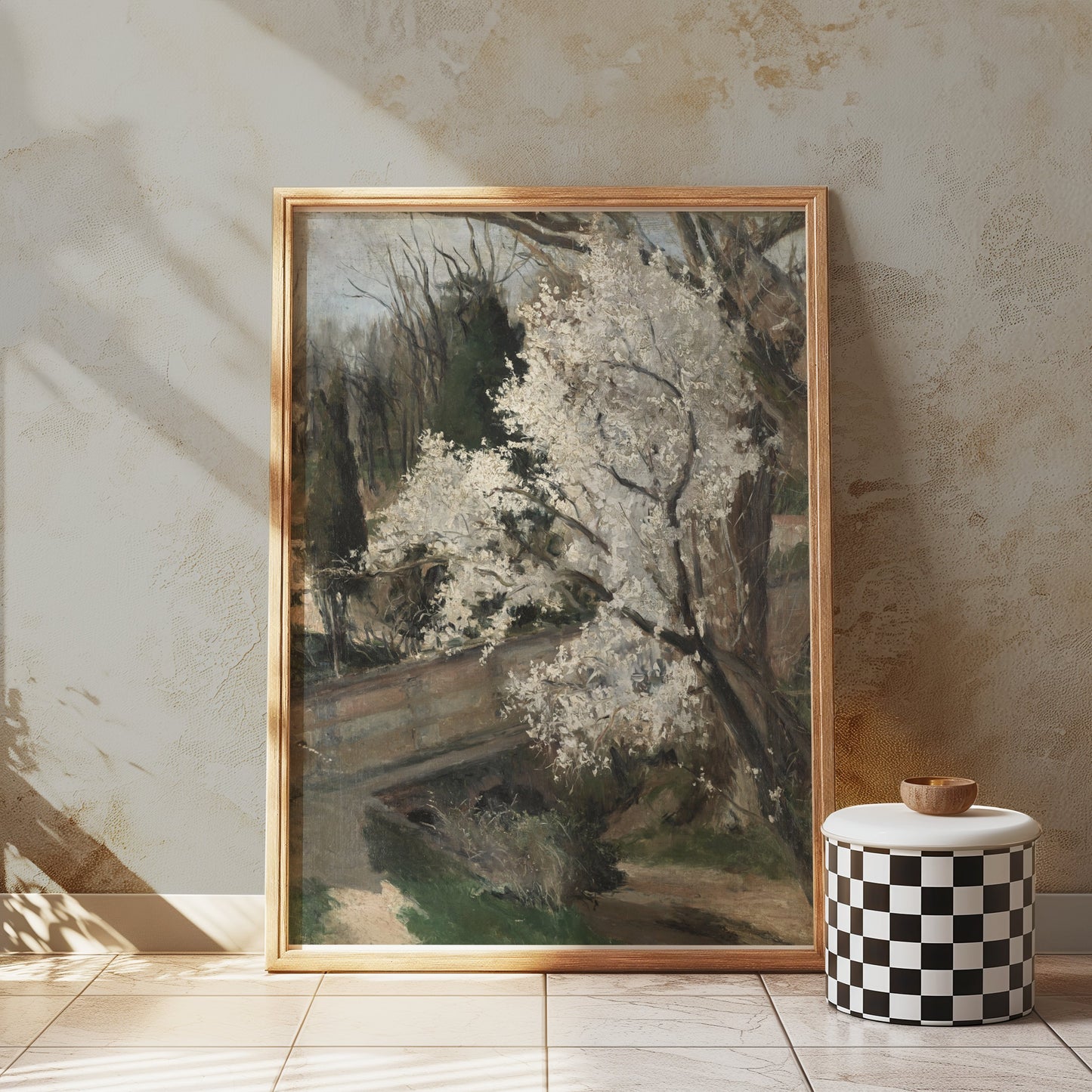 Premium Poster of Scenic Spring Flowering Tree Landscape Posters