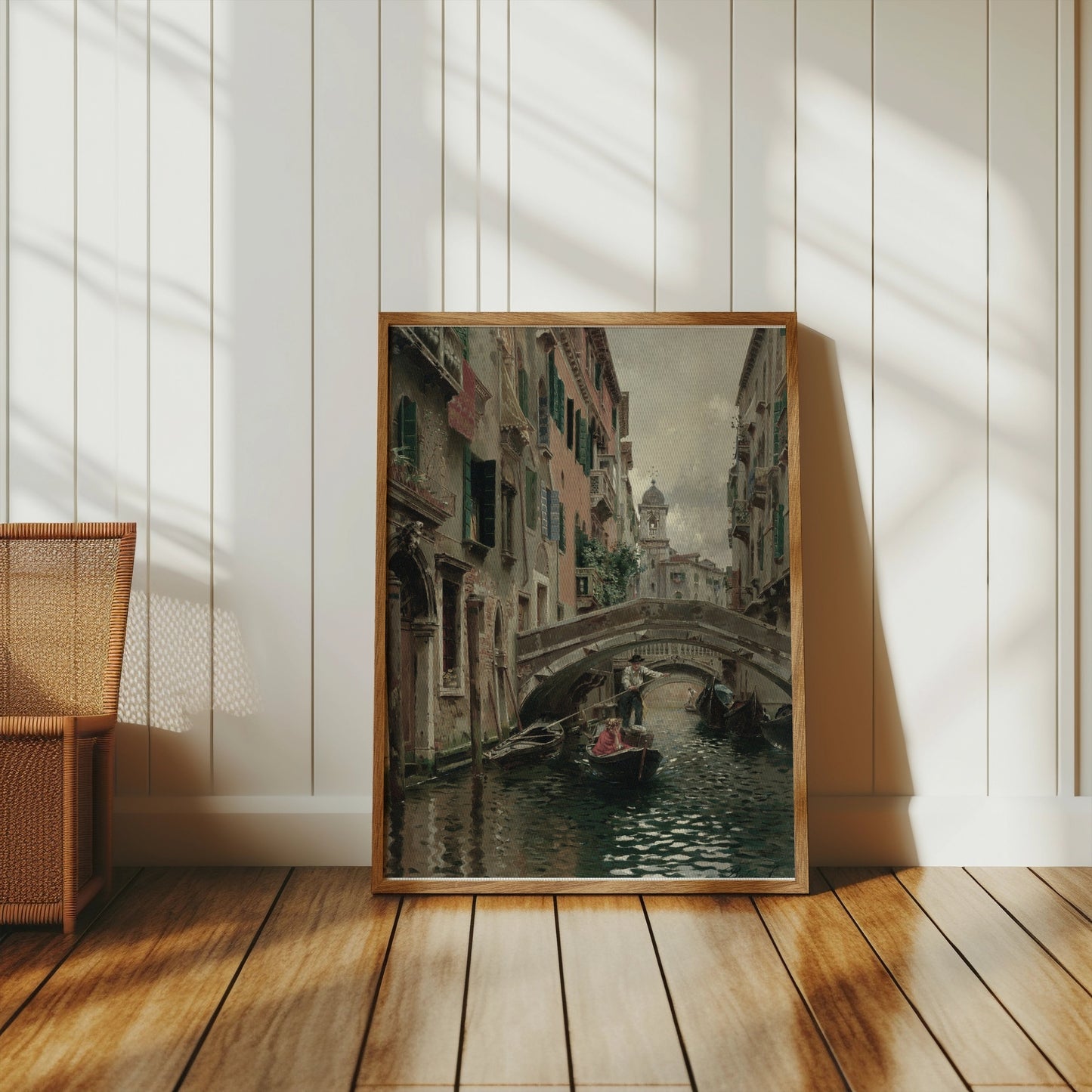 Premium Poster of Scenic Venice Canal With Gondolas Artwork Posters